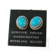 Southwestern Sterling Silver Earrings with Turquoise