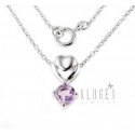 Sterling Silver Necklace with Amethyst