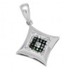 14K White Gold Small Pendant with Diamond