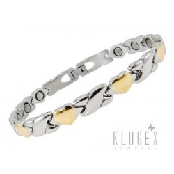 Stainless Steel Magnetic Bracelet with Hearts