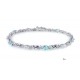 Sterling Silver Bracelet with Topaz and CZ