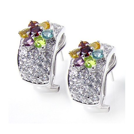 Sterling Silver Earrings with CZ