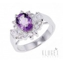Sterling Silver Ring with Amethyst 