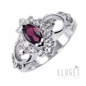 Sterling Silver Ring with Garnet 