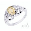 Sterling Silver Ring with Citrine 