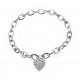 Sterling Silver Bracelet with Heart Charm