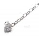 Sterling Silver Bracelet with Heart Charm