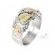 Black Hills Sterling & 12K Gold Wedding Band Ring