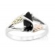 Black Hills Sterling and 12K Gold Ring with Onyx