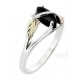 Black Hills Sterling and 12K Gold Ring with Onyx