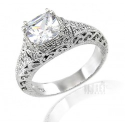 Sterling Silver Ring with 2.05ct Cubic Zirconia 