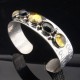 Native American Sterling Sterling Cuff Bracelet w Gemstones
