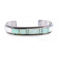 Native American Cuff Bracelet with Opal