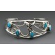 Native American Cuff Bracelet with Turquoise