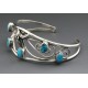 Native American Cuff Bracelet with Turquoise