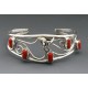 Native American Cuff Bracelet with Coral