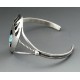 Sterling Silver Bear Paw Cuff Bracelet with Turquoise