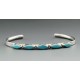 Sterling Silver Cuff Bracelet with Turquoise