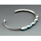 Sterling Silver Cuff Bracelet with Turquoise