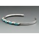 Sterling Silver Cuff Bracelet with Turquoise