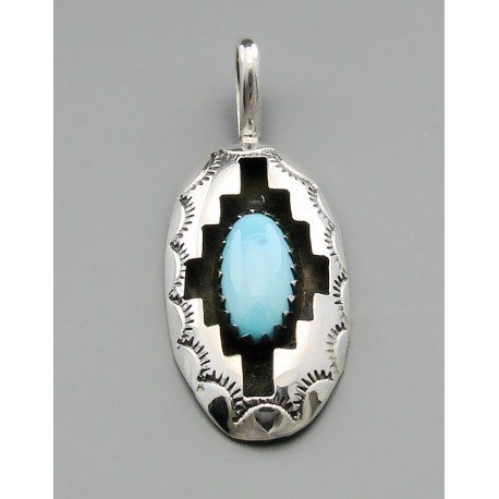 Native American Pendant with Turquoise