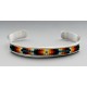 Native American Sterling Silver Cuff Bracelet with Beads