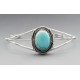 Southwestern Sterling Silver Cuff Bracelet with Turquoise