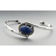 Native American Sterling Silver Cuff Bracelet with Lapis