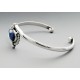 Native American Sterling Silver Cuff Bracelet with Lapis