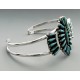 Zuni Sterling Silver Cuff Bracelet with Turquoise 