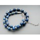 Sterling Silver Lapis Graduated Nugget Necklace