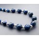 Sterling Silver Lapis Graduated Nugget Necklace