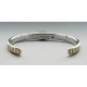 Southwestern Sterling Silver and 14K Gold Cuff Bracelet