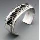 Southwestern Sterling Silver Cuff Bracelet with Onyx