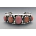 Southwestern Sterling Silver Cuff Bracelet with Peruvian Opal