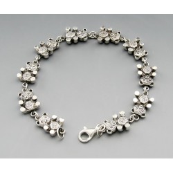 Sterling Silver Bear Link Bracelet 