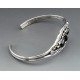 Sterling Silver Cuff Bracelet with Onyx