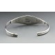 Sterling Silver Cuff Bracelet with Onyx