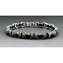 Sterling Silver Bracelet with Marcasite and Onyx 