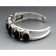 Sterling Silver Cuff Bracelet with Onyx