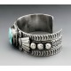 Native American Sterling Silver Cuff Bracelet with Turquoise 