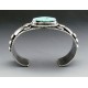 Native American Sterling Silver Cuff Bracelet with Turquoise 