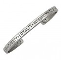 Sergio Lub Magnetic Cuff Bracelet - Magnetic Courage Silver