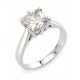 Sterling Silver Ring with Diamond CZ