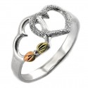 Black Hill 12K Gold on Sterling Silver Heart Ring 