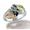 Black Hills Sterling and 12K Gold Ring with Mystic Topaz