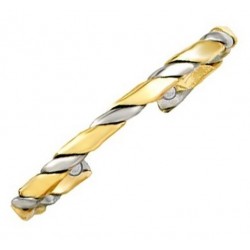 Sergio Lub Magnetic Brass and Silver Cuff Bracelet