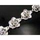 Sterling Silver Hollow Rose Bracelet 