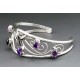 Native American Cuff Bracelet with Amethyst 