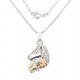 Black Hills Sterling and 12K Gold Horse Pendant with Necklace